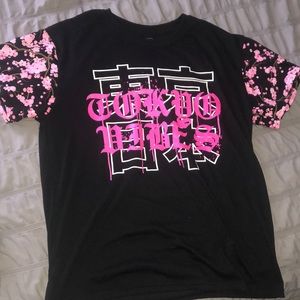 Pink, black and white